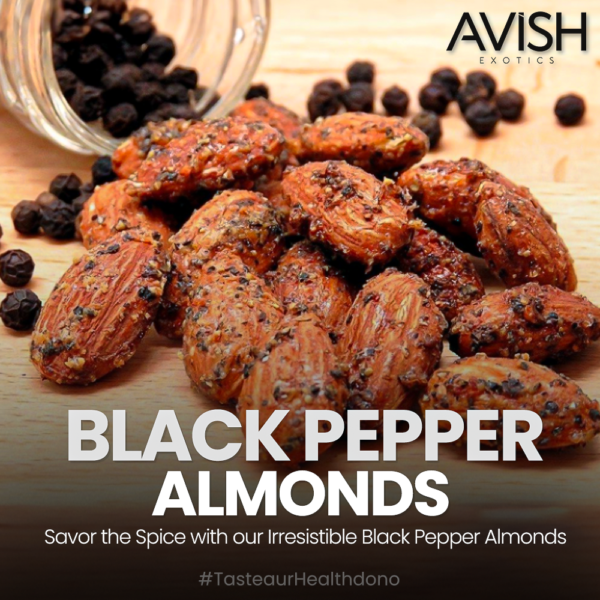 BLACK PEPPER ALMONDS (250GMS) - Image 2