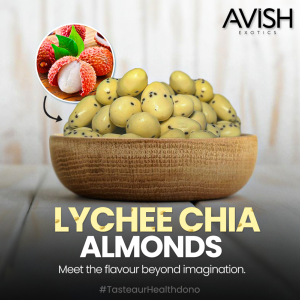 LITCHI CHIA ALMONDS (250GMS) - Image 2