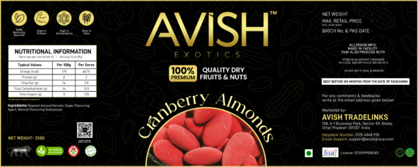 ALMOND CRANBERRY (250GMS) - Image 3