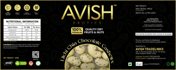 CASHEW LITCHI CHIA (250GMS) - Image 3