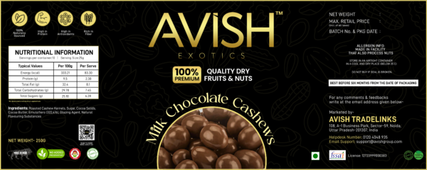 CASHEW MILK CHOCOLATE (250GMS) - Image 3