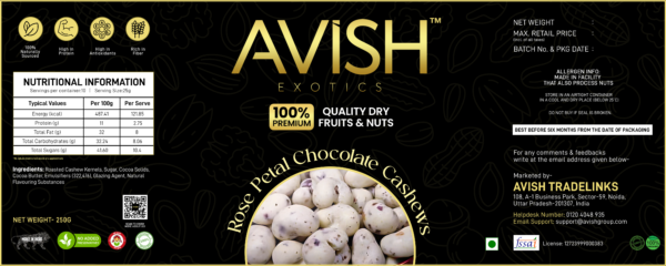 CASHEW ROSE PETAL CHOCOLATE (250GMS) - Image 3