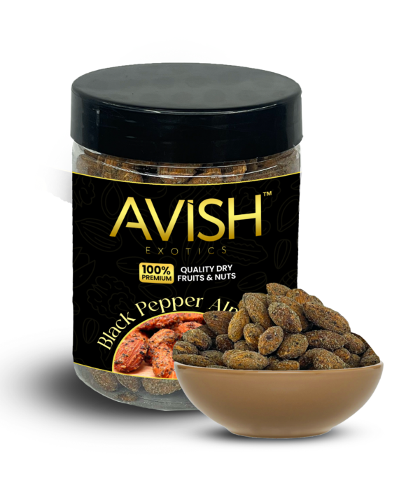 BLACK PEPPER ALMONDS (250GMS)