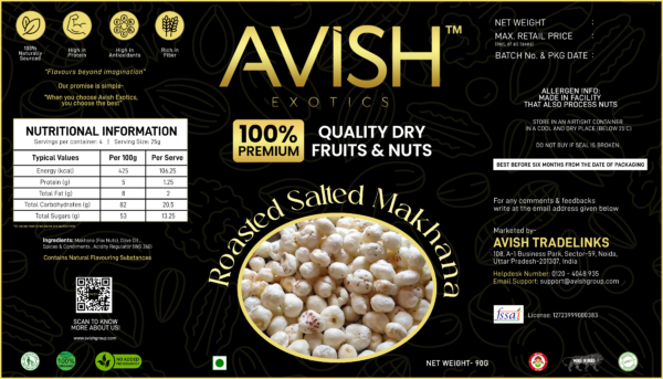 ROASTED SALTED MAKHANA (90GMS) - Image 3